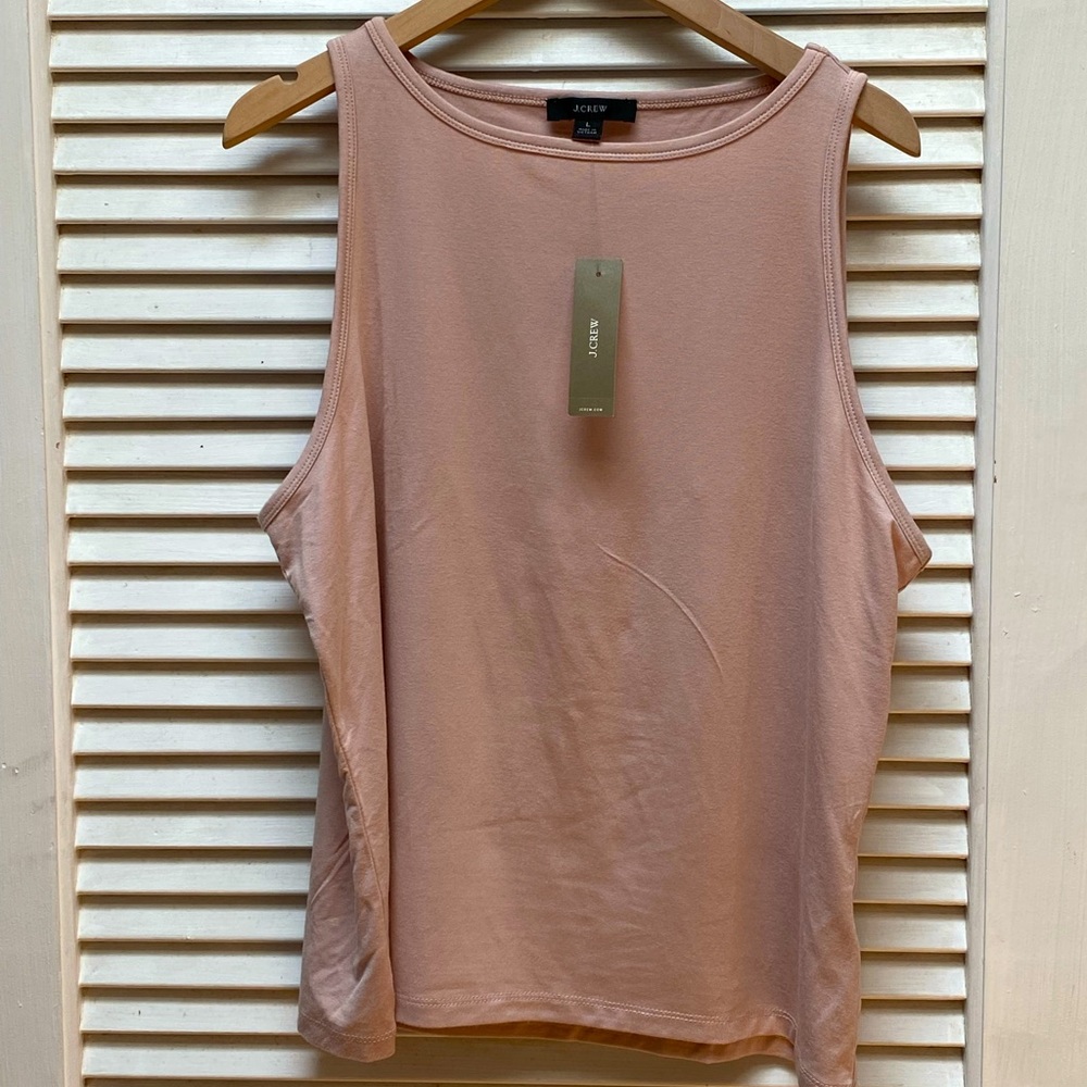J. Crew High Neck Tank Top - Dusty Rose - Picture 1 of 4